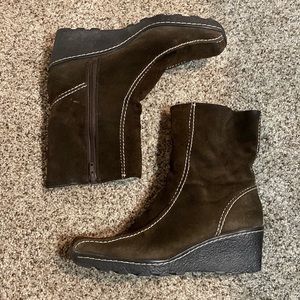 Nine West Brown Suede Calf Boots